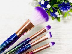 Набор кисточки 4/1  для макияжа  С высококачественный ворсом (фиолетовый)